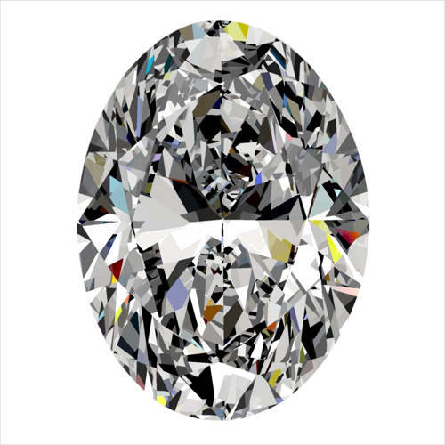 0.3 carat F-SI2 Natūralus Oval Deimantas (1)