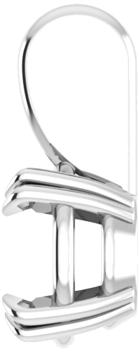 Pakabukas „Solitaire“ 585 Baltojo Aukso Round 4mm (3)