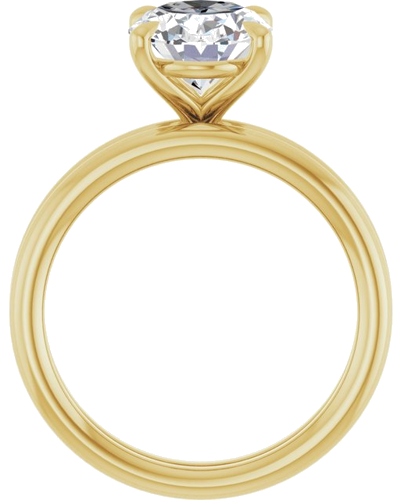 Sužadėtuvių Žiedas „Claw-Prong Solitaire“ 14k yellow gold Oval 10mm x 8mm (7)
