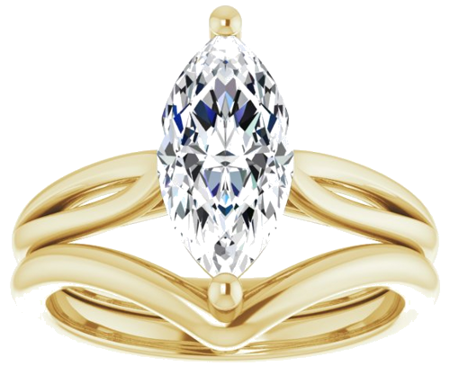 Sužadėtuvių Žiedas „Solitaire“ 14k yellow gold Marquise 12mm x 6mm (8)