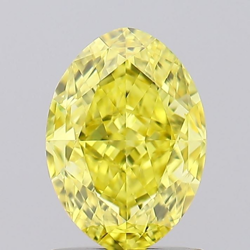 1.5 carat Fancy Vivid Yellow-VS1 Natūralus Oval Deimantas (1)