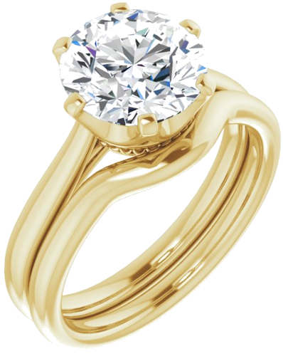 Sužadėtuvių Žiedas „Solitaire“ 14k yellow gold Round 8.8mm (6)