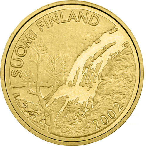 2002 Finland Lapland Midnight Sun 100 Euro Gold Coin (1)