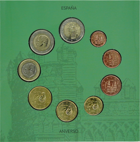 2021 Spain Toledo BU Euro coin set (2)
