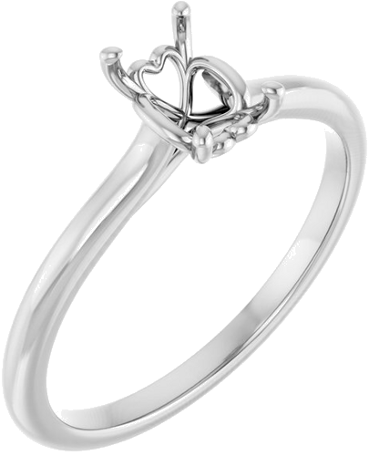 Sužadėtuvių Žiedas „Solitaire“ 585 Baltojo Aukso Emerald 6mm x 4mm (1)