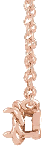 Pakabukas „Claw-Prong Rope“ 14k rose gold Round 4.5mm (2)