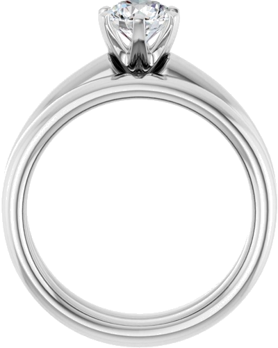 14K White 5.8 mm Round Engagement Ring Mounting (7)