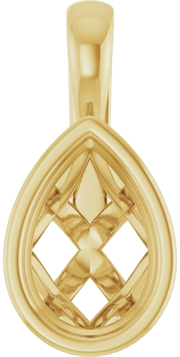 Pakabukas „Solitaire“ 14k yellow gold Pear 9mm x 6mm (1)