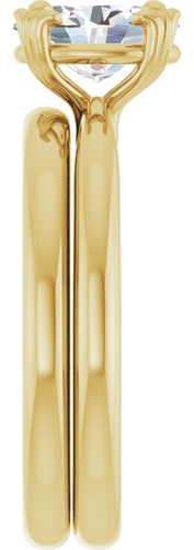 Sužadėtuvių Žiedas „Solitaire“ 14k yellow gold Oval 8mm x 6mm (9)