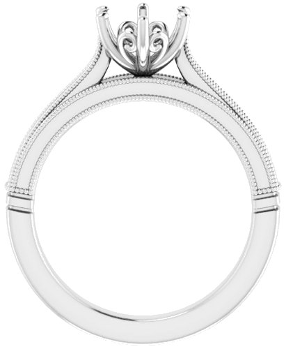 Sužadėtuvių Žiedas „Solitaire“ 950 Platinos Round 7mm (2)