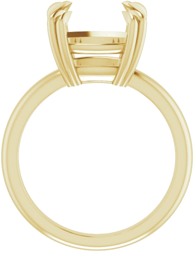 Sužadėtuvių Žiedas „Double Claw-Prong Solitaire“ 14k yellow gold Cushion 11mm (2)