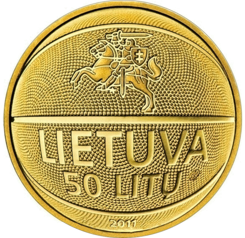 2011 Basketball Lithuania 50 litas gold coin (1)