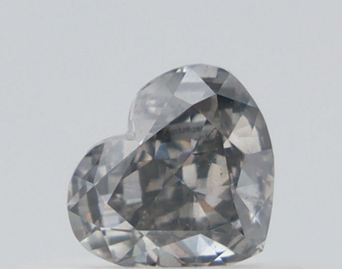0.3 carat Fancy Gray-SI1 Natūralus Heart Deimantas (1)