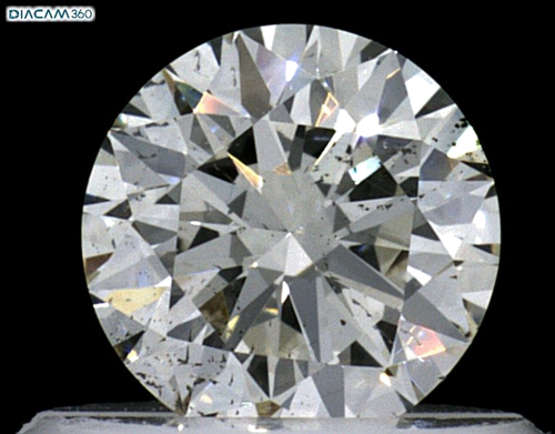 0.51 carat J-SI2 Excellent cut Natūralus Round Deimantas (1)