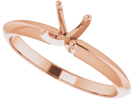 Sužadėtuvių Žiedas „Light Solitaire“ 585 Rožinis Aukso Round 5mm x 5.3mm (5)