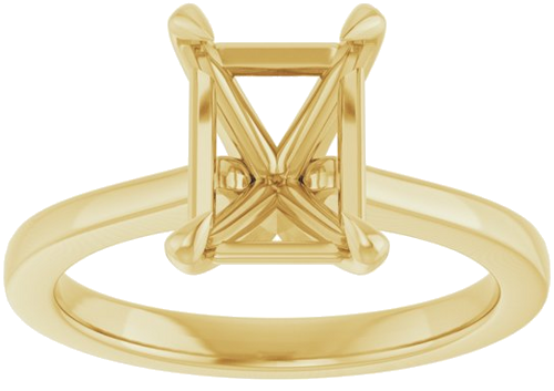 Sužadėtuvių Žiedas „Claw-Prong“ 14k yellow gold Emerald 8.5mm x 6.5mm (3)