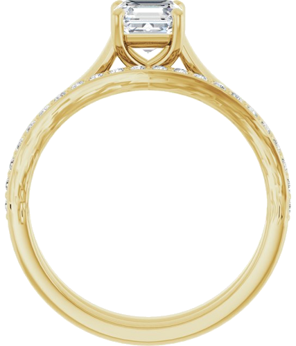 14K Yellow 5 mm Asscher Solitaire Engagement Ring Mounting (14)