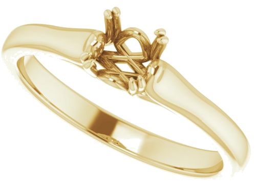 Sužadėtuvių Žiedas „Solitaire“ 14k yellow gold Round 5.2mm (5)
