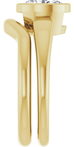 Sužadėtuvių Žiedas „Bezel-Set Solitaire“ 14k yellow gold Oval 8mm x 6mm (9)