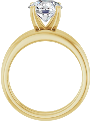 Sužadėtuvių Žiedas „Solitaire“ 585 Geltonojo Aukso Round 8.2mm (7)