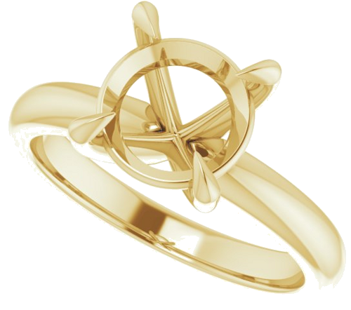 Sužadėtuvių Žiedas „Claw-Prong Solitaire“ 14k yellow gold Round 8.8mm (5)