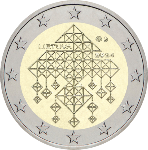 2024 Lithuania 2 euro BU coin with The straw garden tradition (4)