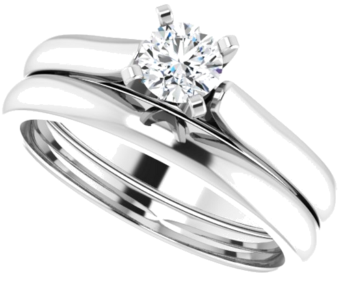 14K White 4.5 mm Round Solitaire Engagement Ring Mounting (9)