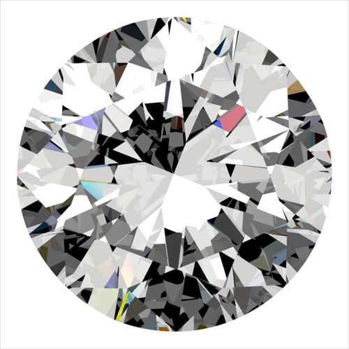 0.5 carat D-VS2 GD cut Natūralus Round Deimantas (1)