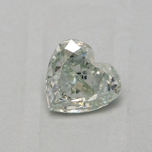 0.51 carat Fancy Light Green-SI1 Natūralus Heart Deimantas (1)
