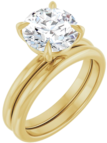 Sužadėtuvių Žiedas „Claw-Prong“ 14k yellow gold Round 9mm (6)