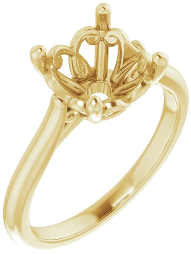Sužadėtuvių Žiedas „Solitaire“ 14k yellow gold Round 9mm (1)
