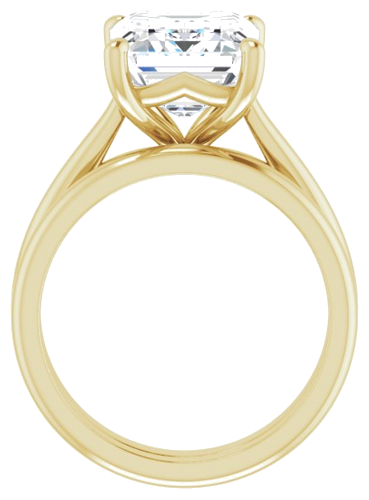 14K Yellow 11x9 mm Emerald Solitaire Engagement Ring Mounting (7)