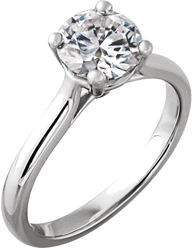 Sužadėtuvių Žiedas „Solitaire“ 14k white gold Round 7.4mm (3)