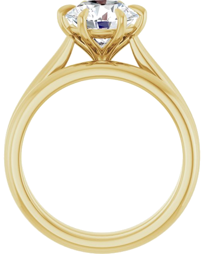 Sužadėtuvių Žiedas „Claw-Prong“ 14k yellow gold Round 8mm (7)