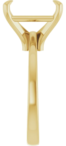 Sužadėtuvių Žiedas „Claw-Prong“ 14k yellow gold Emerald 11mm x 9mm (4)