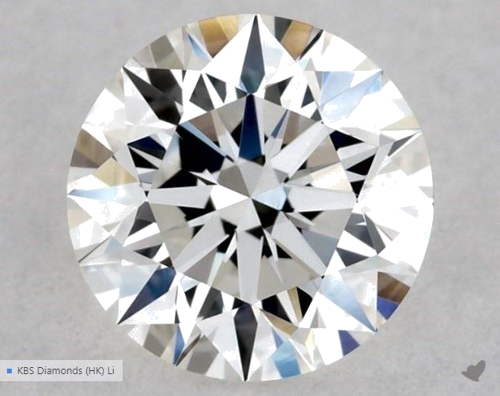 0.53 carat G-VVS2 Excellent cut Natūralus Round Deimantas (1)