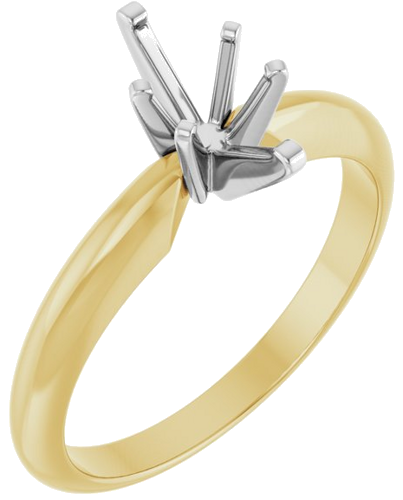 Sužadėtuvių Žiedas „Heavy Solitaire“ 585 Baltojo Ir Geltonojo Aukso Marquise 8.5mm x 4.5mm (1)