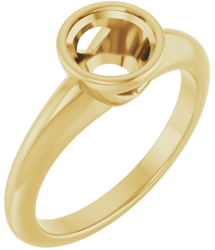 Sužadėtuvių Žiedas „Bezel-Set Solitaire“ 14k yellow gold Round 6.5mm (1)