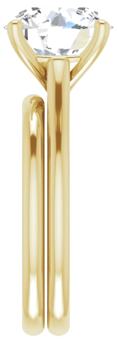 Sužadėtuvių Žiedas „Solitaire“ 585 Geltonojo Aukso Round 10mm (9)