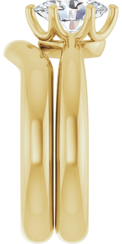 Sužadėtuvių Žiedas „Solitaire Crown-Inspired“ 14k yellow gold Oval 8mm x 6mm (9)