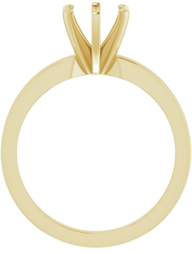 14K Yellow 6.5 mm Round Solitaire Engagement Ring Mounting (2)
