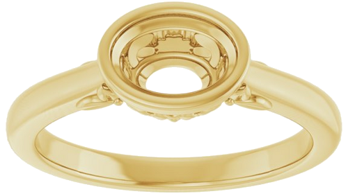 Sužadėtuvių Žiedas „Bezel-Set“ 14k yellow gold Oval 7mm x 5mm (3)