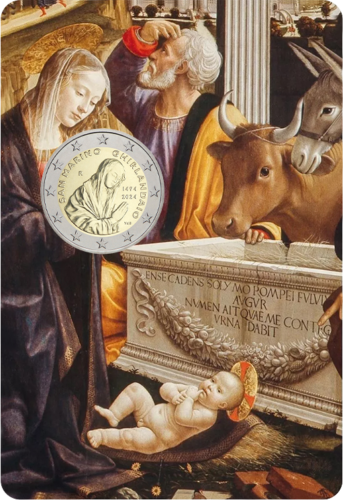 2024 San Marino Domenico Ghirlandaio 2 Euro BU Coin in Card (3)