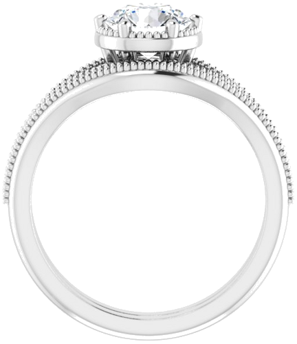 14K White 6.5 mm Round Solitaire Engagement Ring Mounting (7)