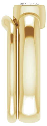 Sužadėtuvių Žiedas „Half-Bezel Solitaire“ 14k yellow gold Cushion 6mm (9)