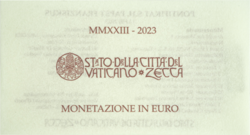 2023 Vatikanas Pranciškaus herbas Proof rinkinys su 50 eurų auksinė moneta (5)