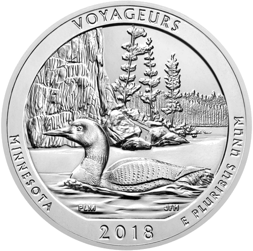 5 oz Voyageurs National Park 2018 USA silver coin (1)