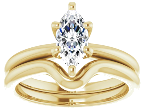 14K Yellow  9x4.5 mm Marquise Solitaire Engagement Ring Mounting (8)