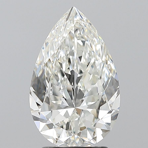 2.5 carat H-VS1 Natūralus Pear Deimantas (1)