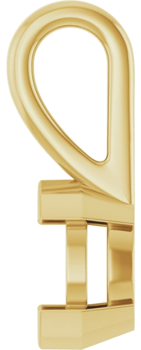 Pakabukas „Half Bezel Solitaire Charm“ 14k yellow gold Marquise 6mm x 3mm (3)